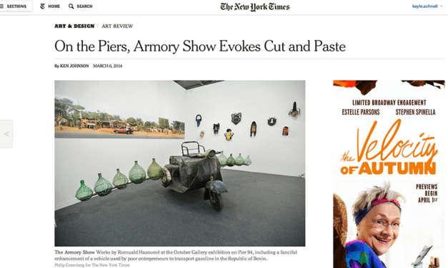 October Gallery exhibition featured in the New York Times
